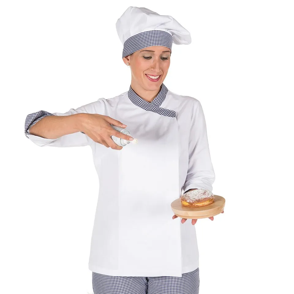 Gary's Chef Jackets Combi veste cuisine femme vichy marino
