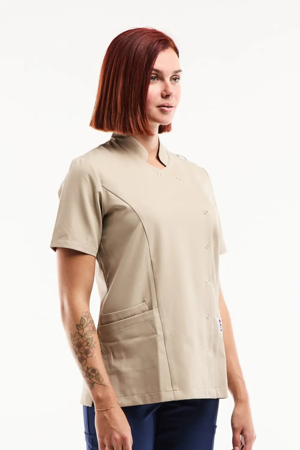 Aelin Aurelia blouse médicale femme sable stretch