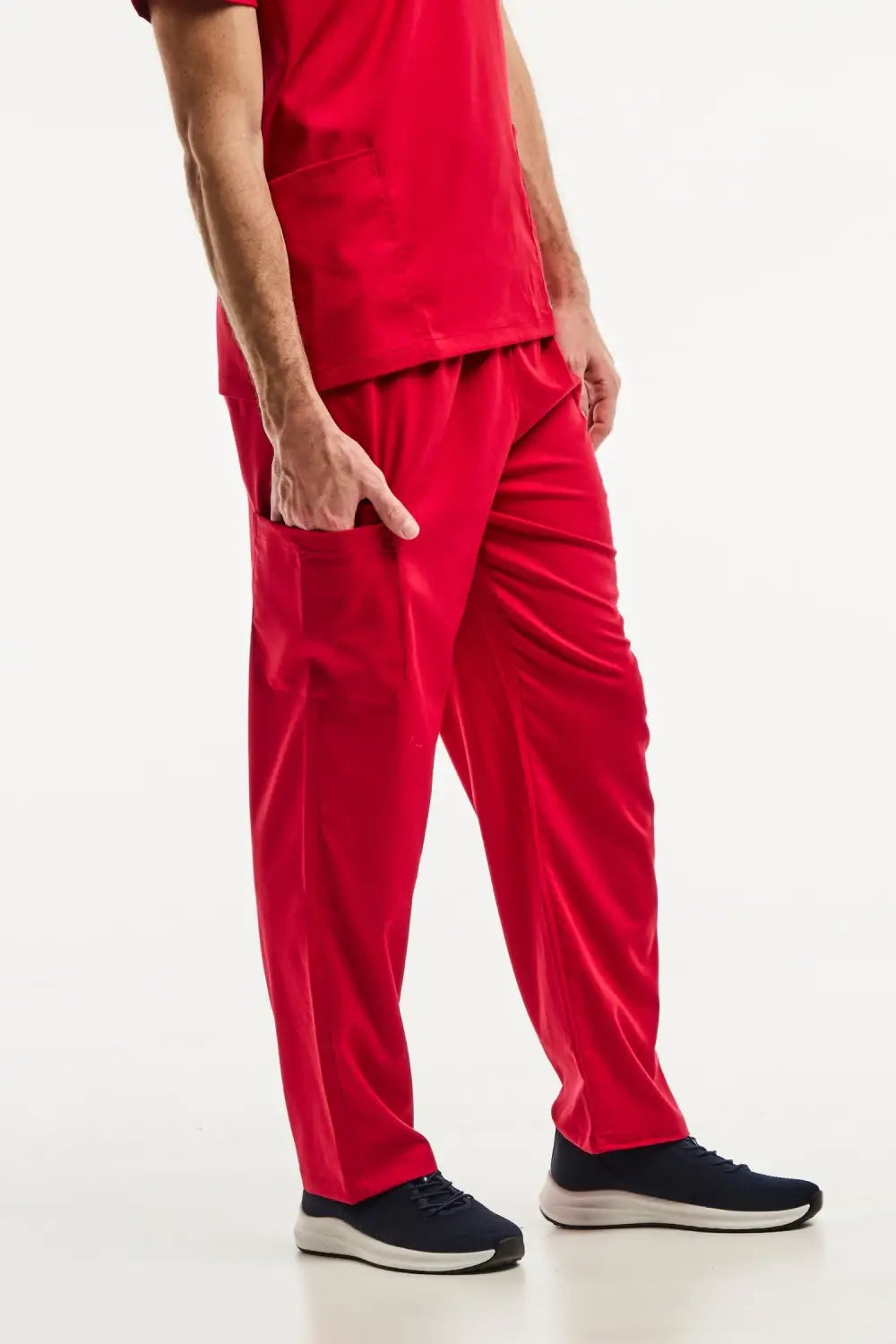 Aelin LUCA pantalon médical homme rouge stretch