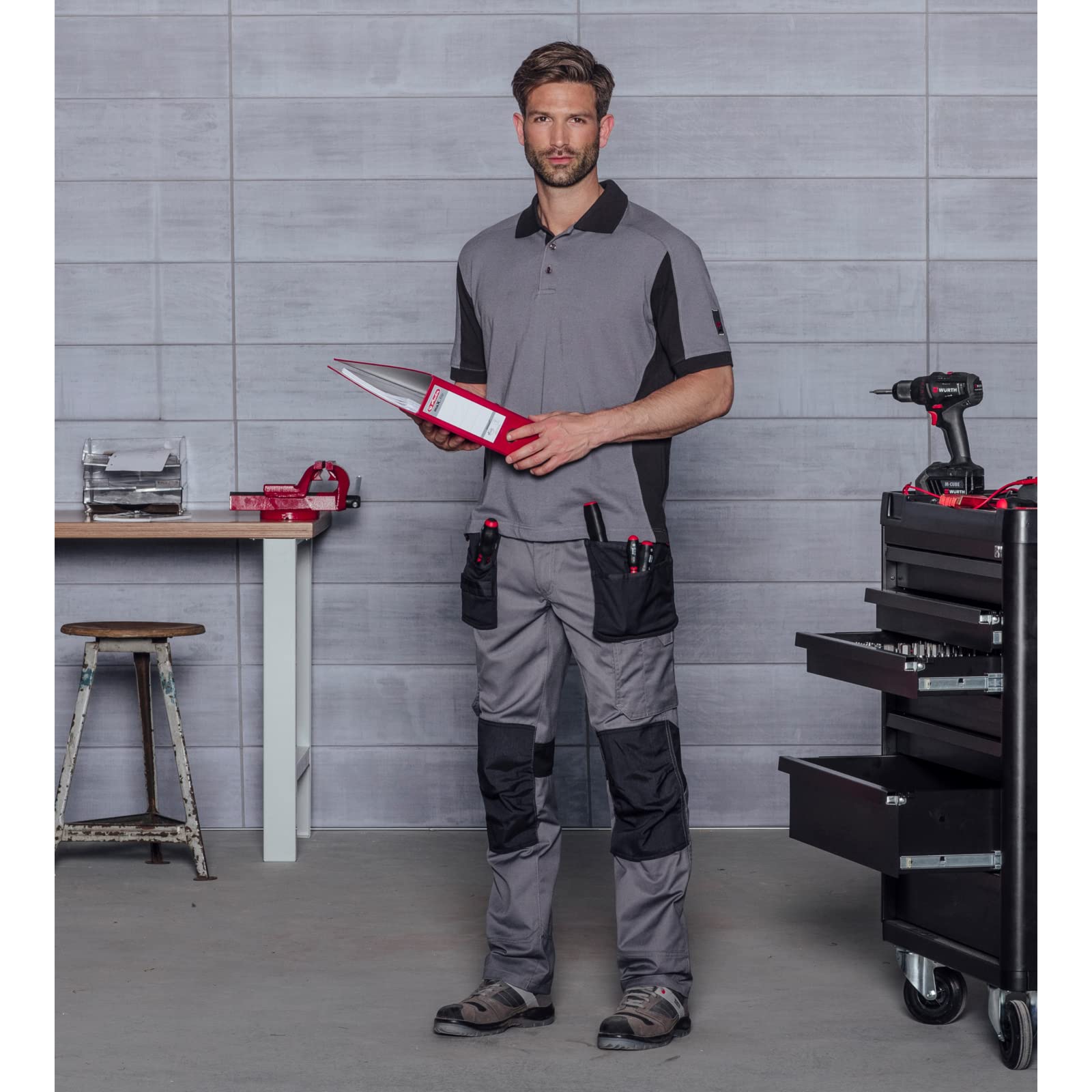 Würth MODYF Cetus polo travail gris anti-UV
