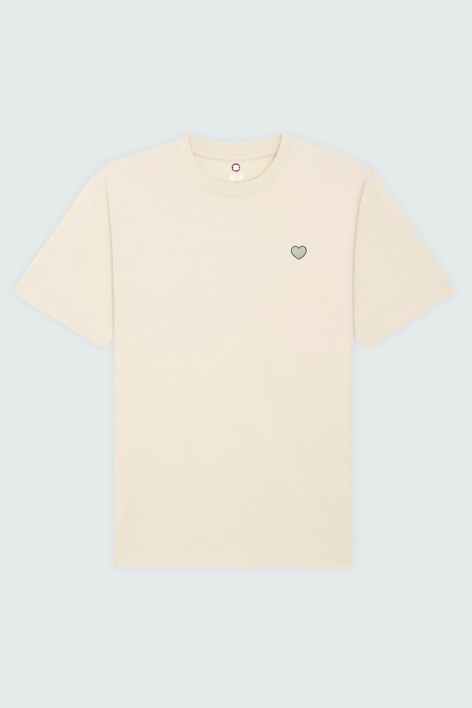 Aelin Slimfit NEW T-shirt coton unisexe motif coeur noir