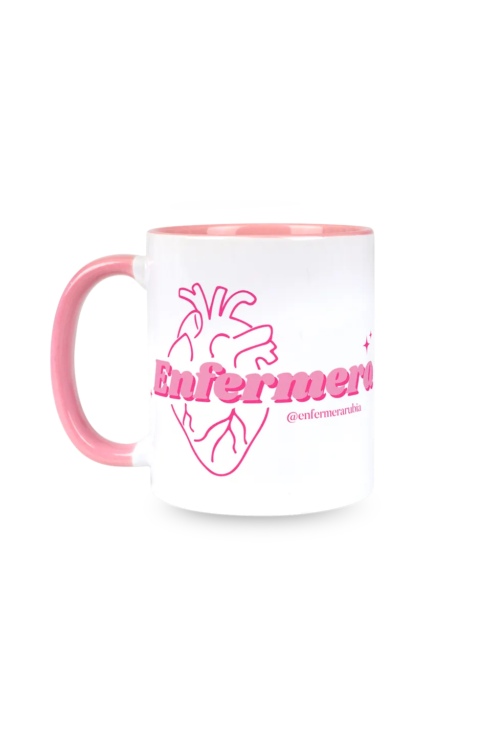 Enfermania Regalos Tasse Céramique Rose 350 ml Cœur Infirmière