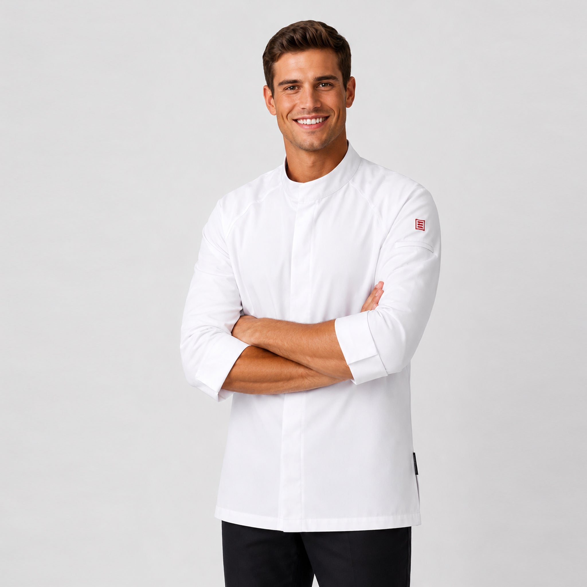 Gary's Tyr veste cuisine unisexe blanc microfibre