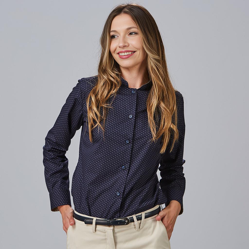GARY'S Teresa chemise femme marine pois bicolore