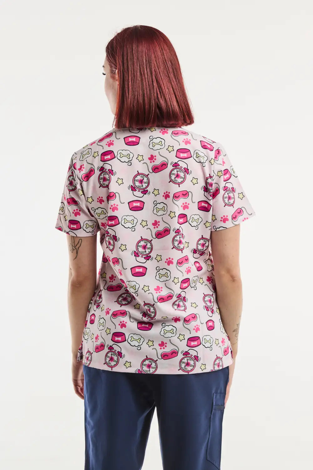 Aelin Paris Bonheur Rose Tunique Médicale Femme Stretch