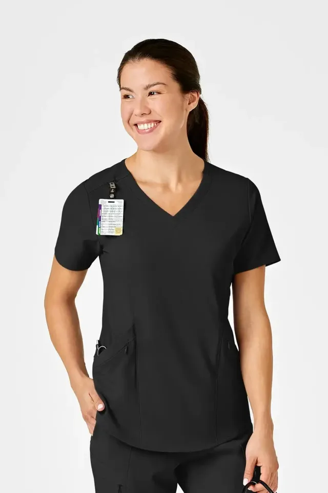 Aelin EMMA Renew tunique médicale femme noir 4 poches