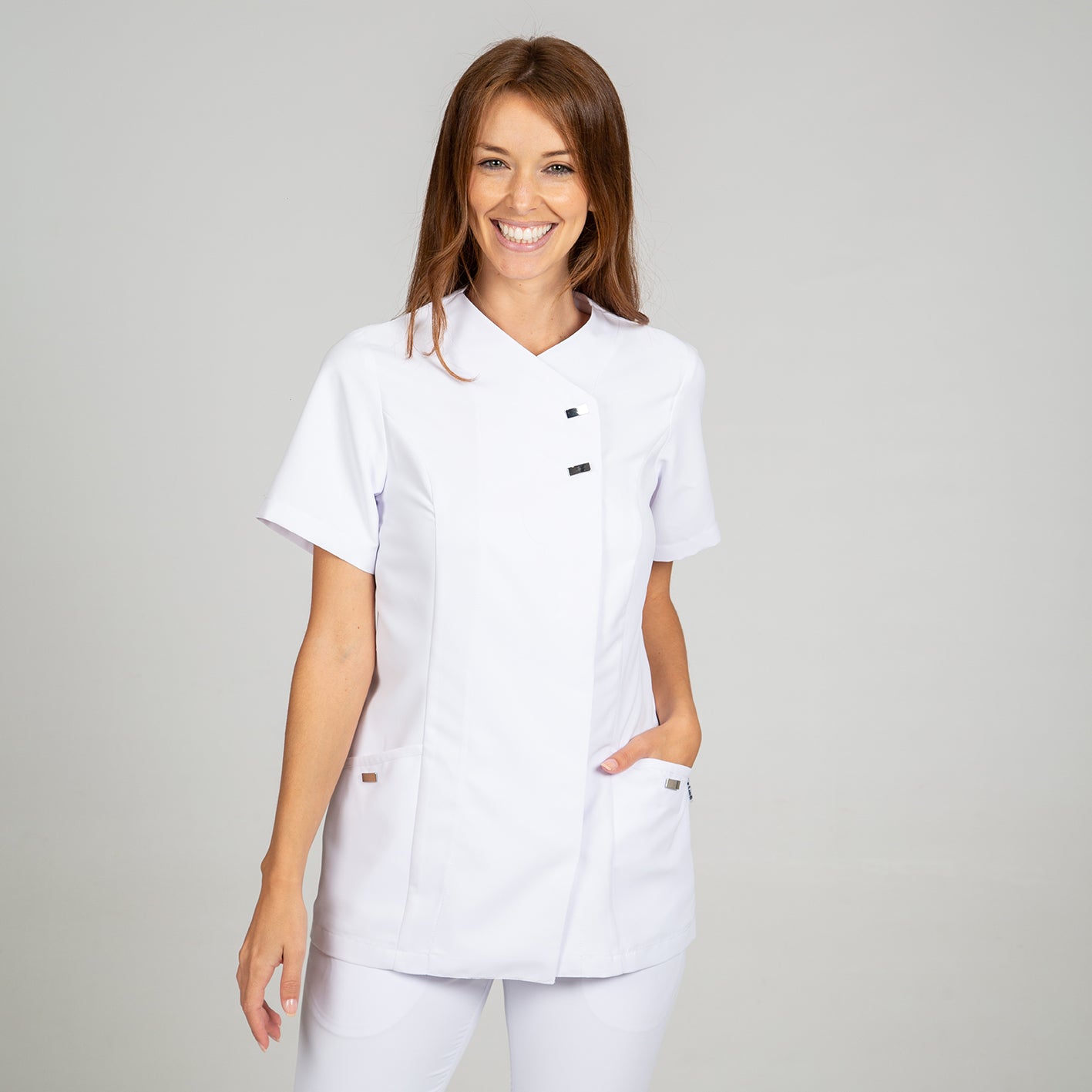 Gary's Elena blouse médicale noir manches courtes