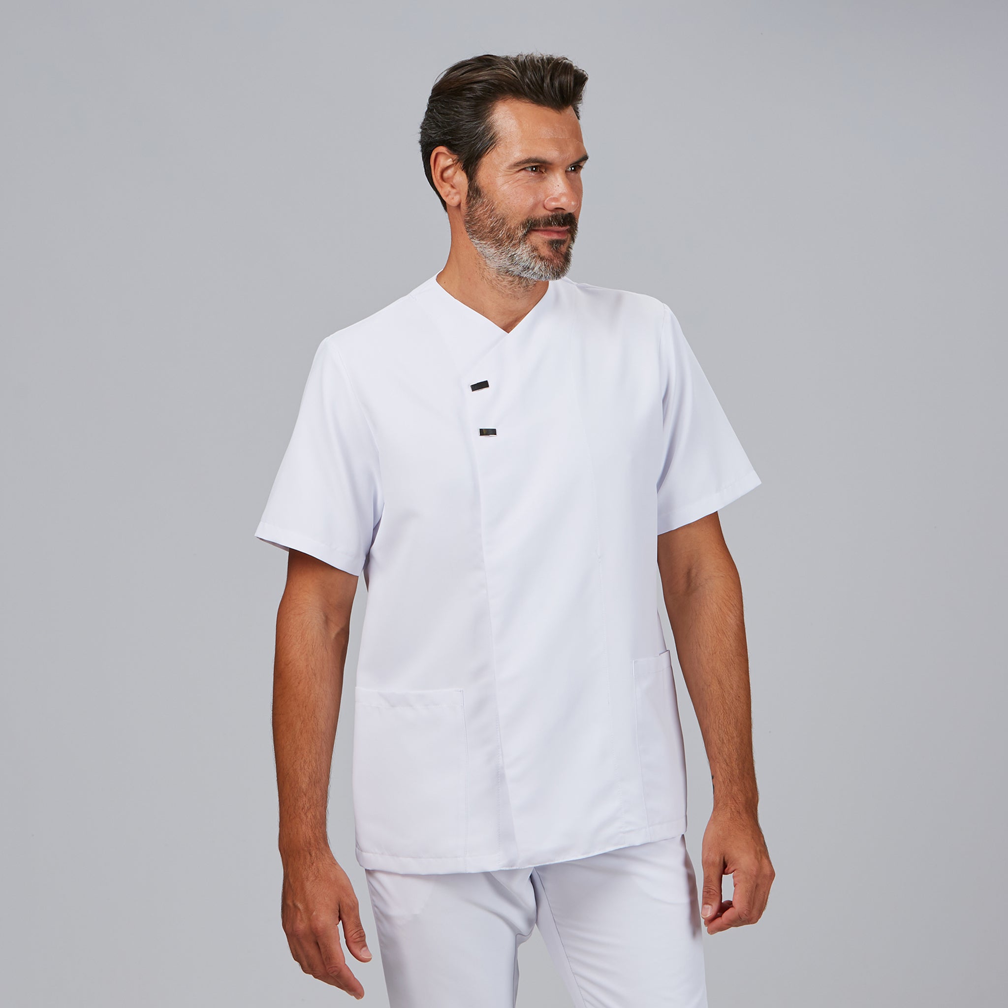 GARY'S Hugo blouse homme noire antibactérienne poches