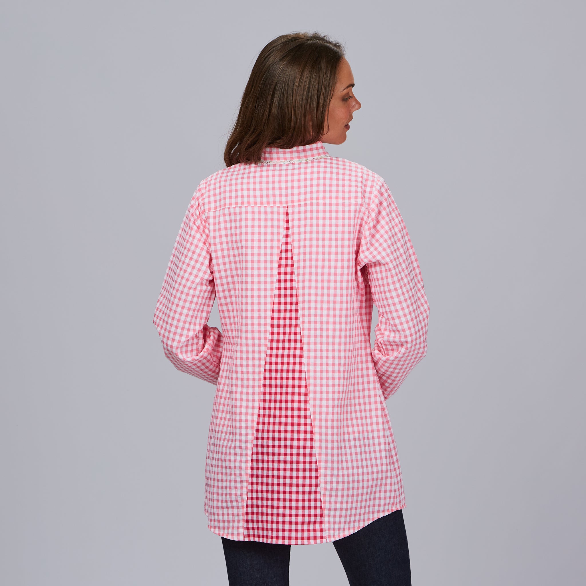GARY'S Aquarium Blouse École Femme Vichy Vert d'Eau - 80 cm