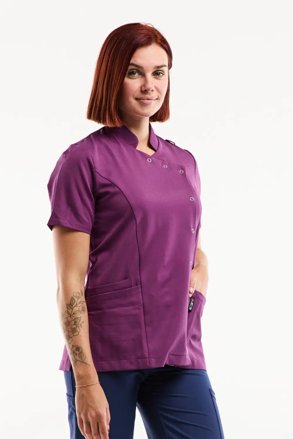 Aelin Aurelia Blouse Médicale Femme Mauve Stretch