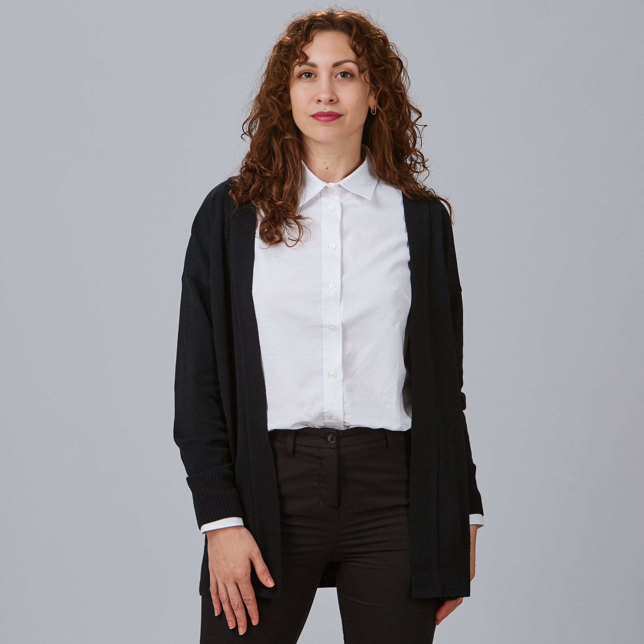 Gary's Knit cardigan femme sans boutons gilet noir