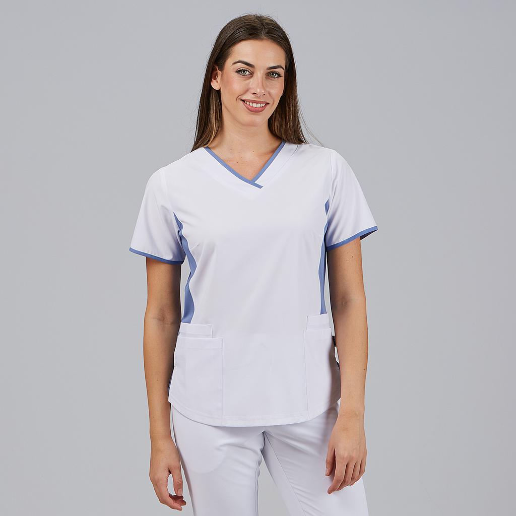 Gary's Cleo blouse médicale femme col V bleu clair