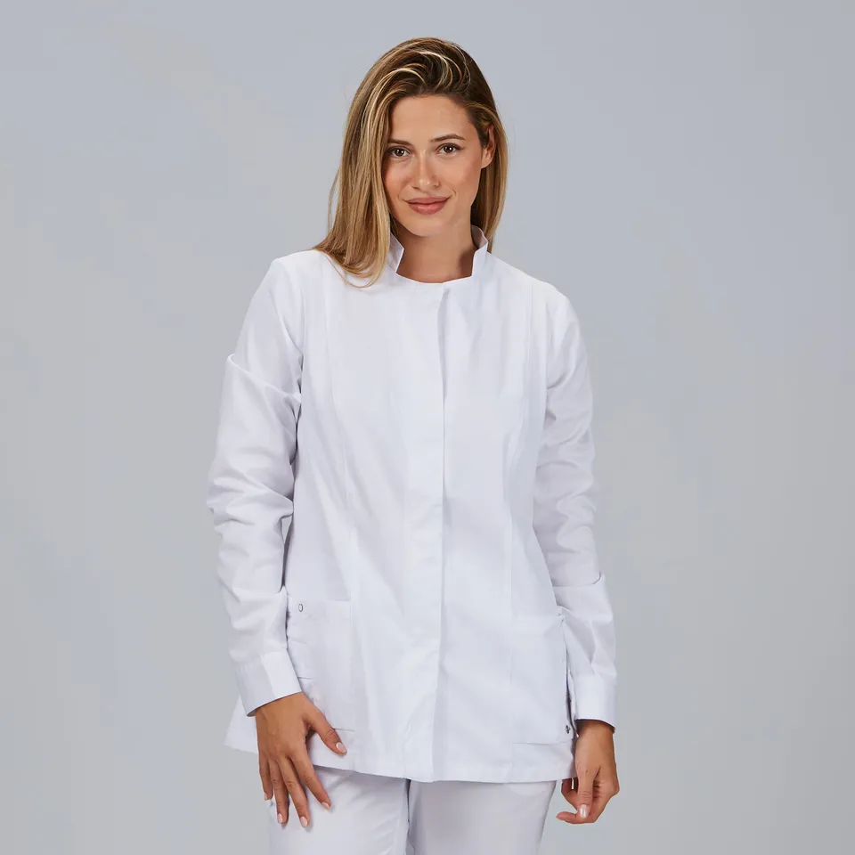 Gary's Dama blouse médicale blanche femme manches longues