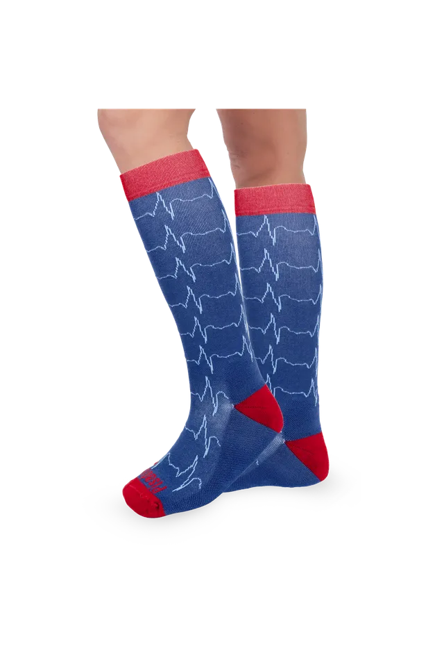 Enfermania Ropa Chaussettes de compression Pulsations coton