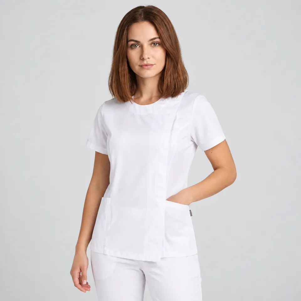 Gary's Celia blouse médicale blanche manches courtes