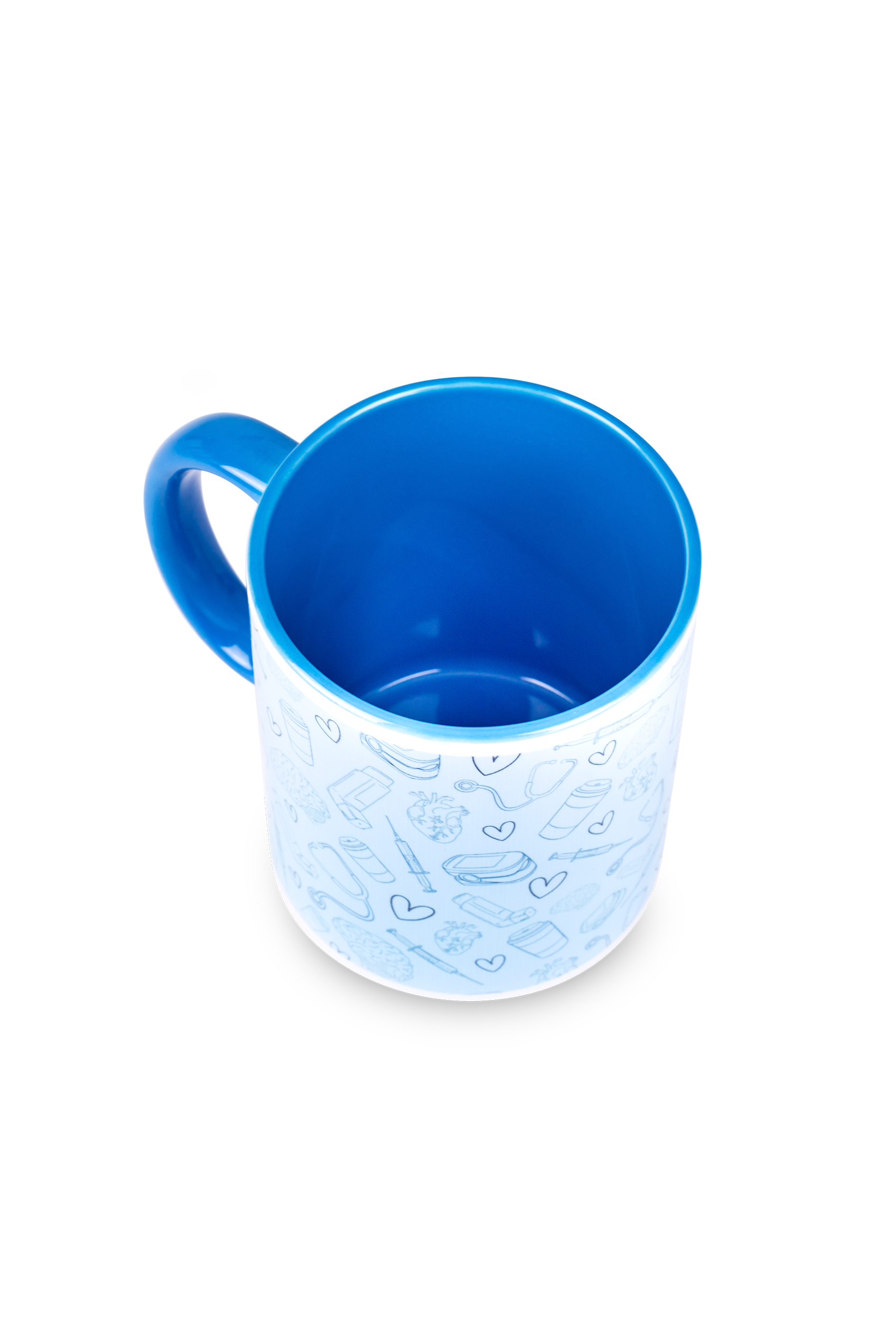 Enfermania Tasse céramique 350 ml bleu clair uniforme
