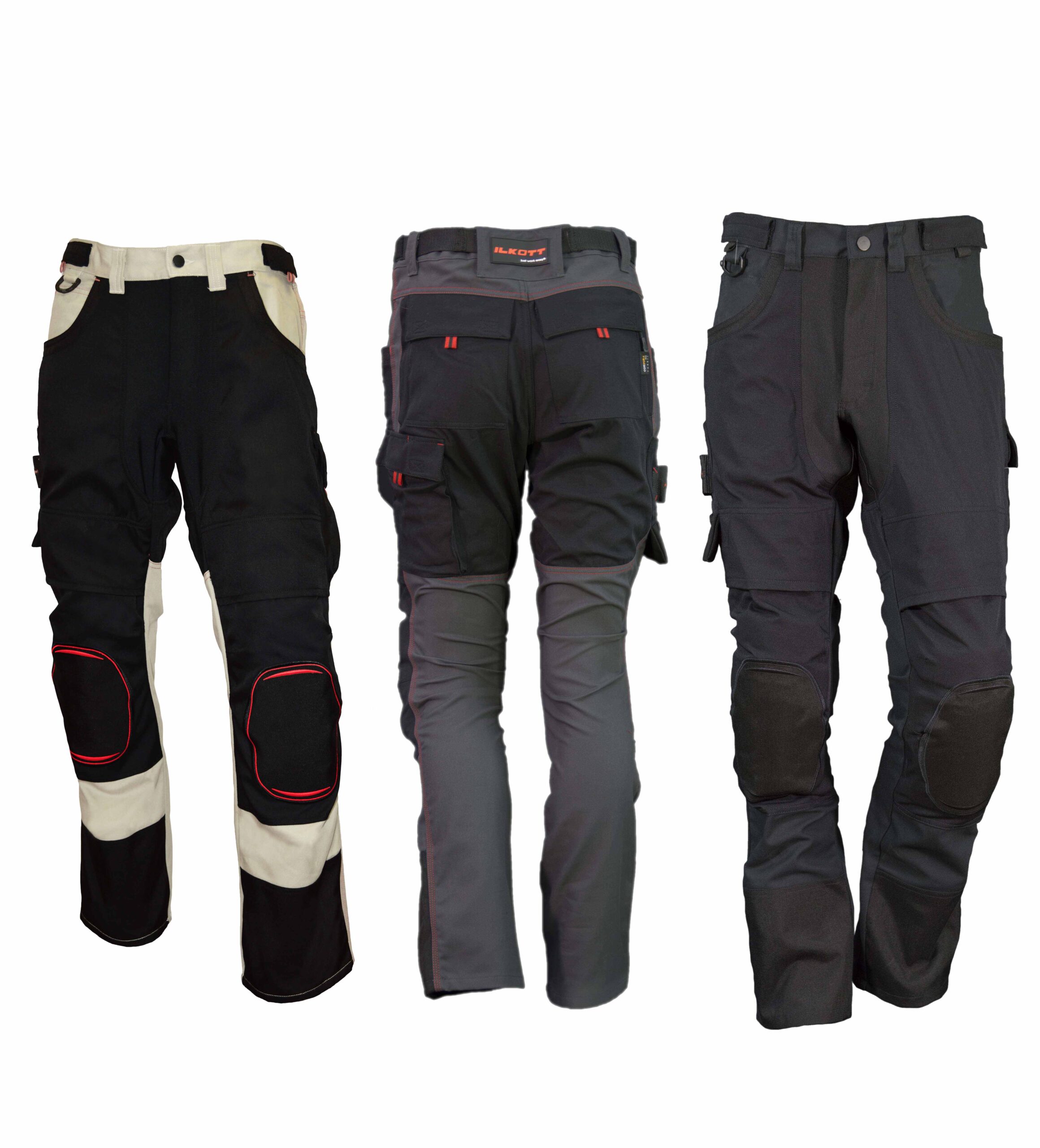 ILKOTT YP71 pantalon travail genouillères noir stretch