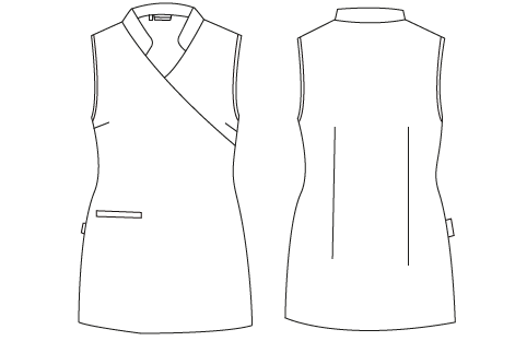 GARY'S Lilac blouse travail noire S col V polyester
