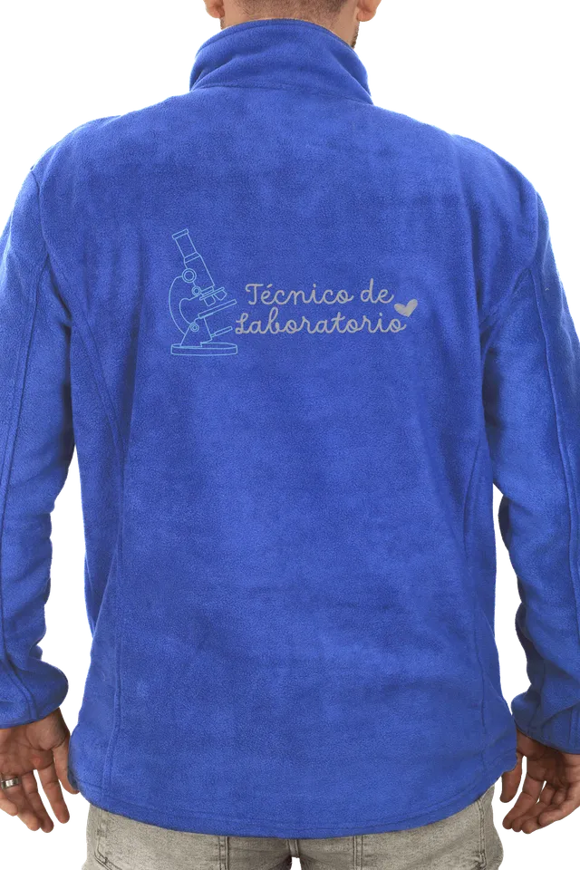 Enfermania Ropa veste polaire homme bleu royal personnalisée taille L
