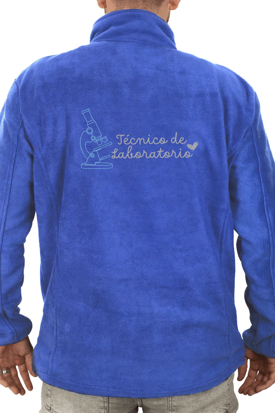 Enfermania Ropa veste polaire homme bleu royal personnalisée taille L