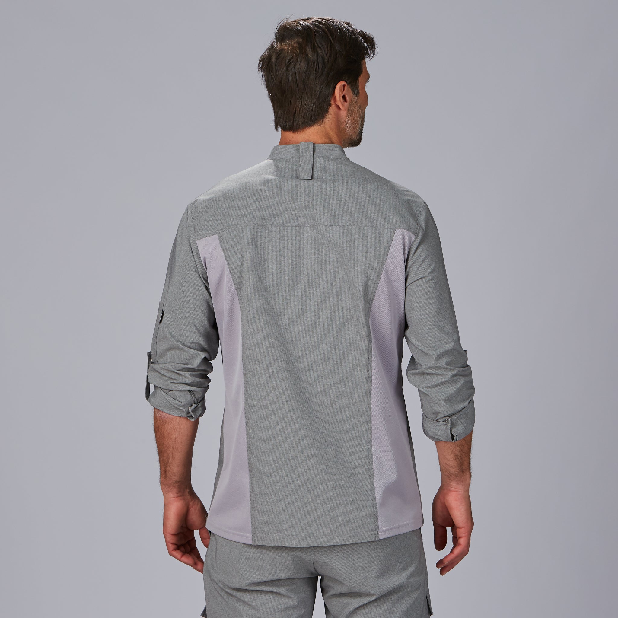 GARY'S Lorca veste cuisinier gris perle bi-extensible