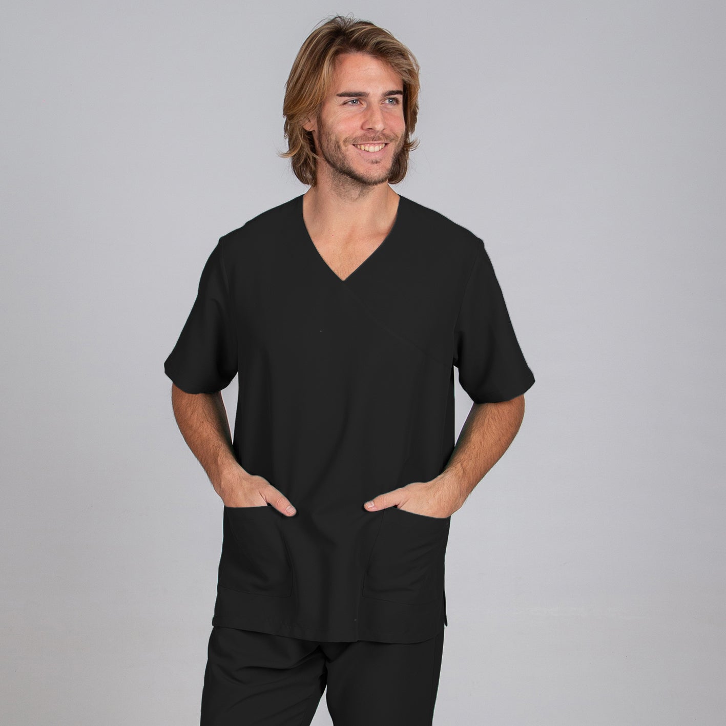 GARY'S Nerea blouse médicale unisexe noire col V