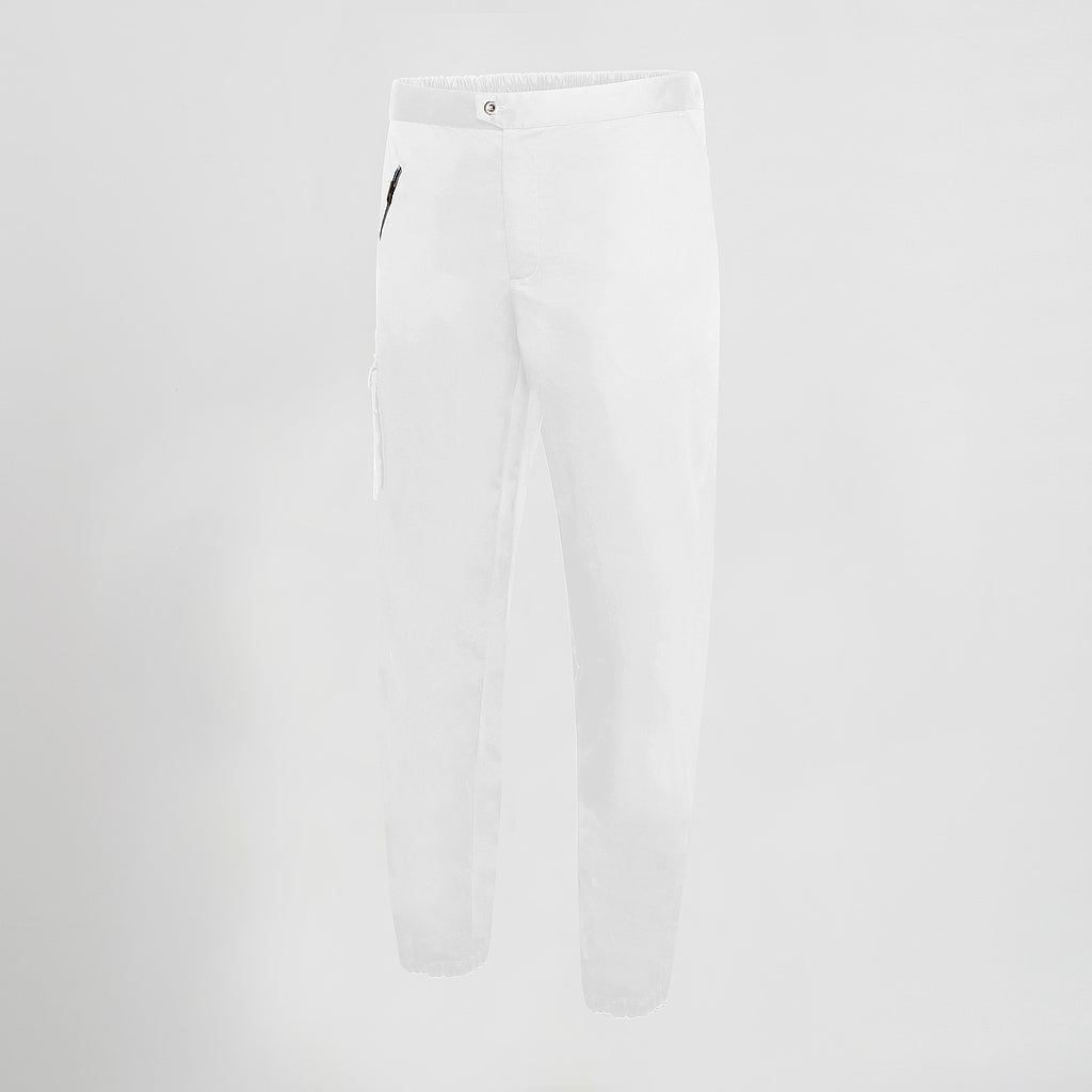 GARY'S pantalon de travail satin coton noir taille élastique