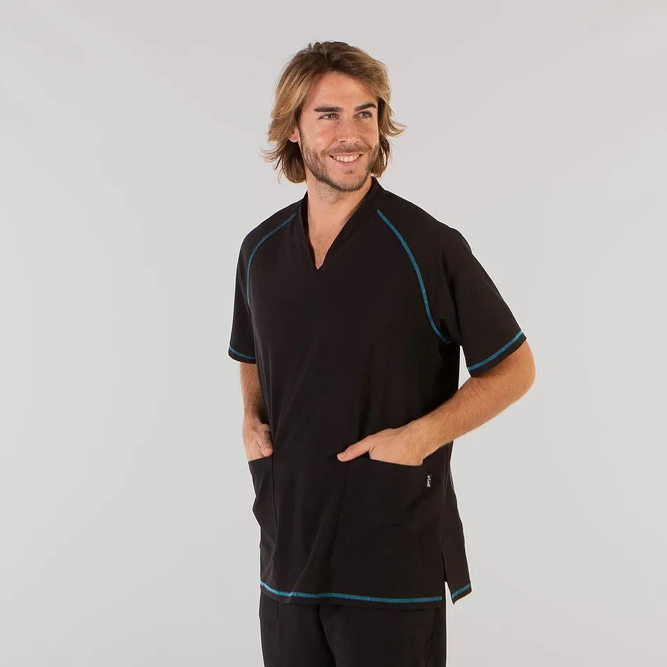 GARY'S Blouses Gari tunique médicale noire microfibre