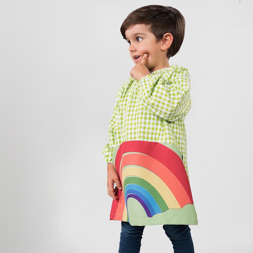 Gary's Rainbow tablier école pistache 4 ans
