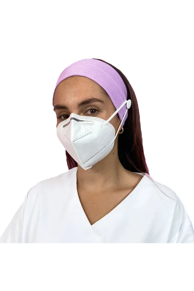 Enfermania Accesorios bandeau lavande boutons masque élastique