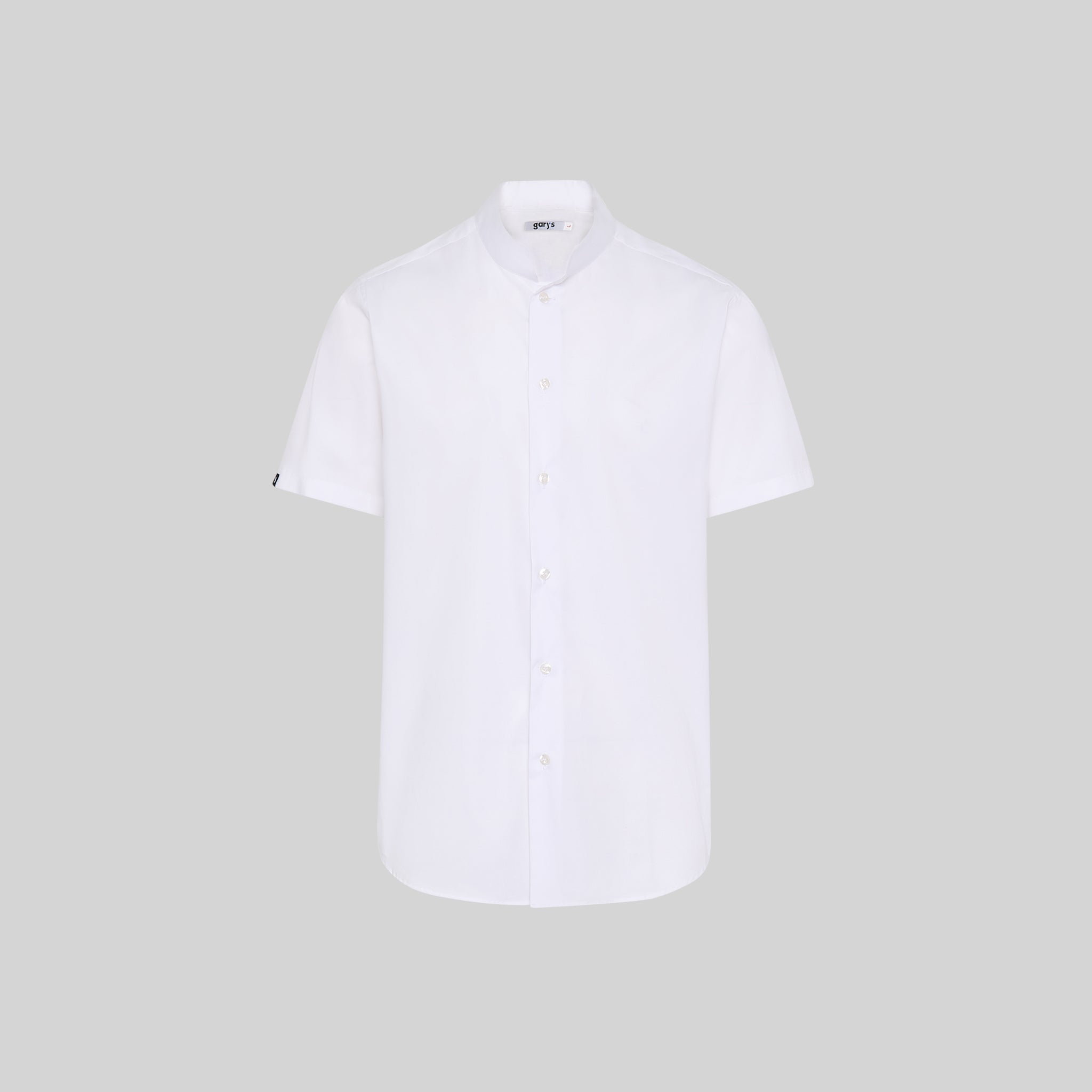 GARY'S 260007 chemise homme slim col mao noire manches courtes