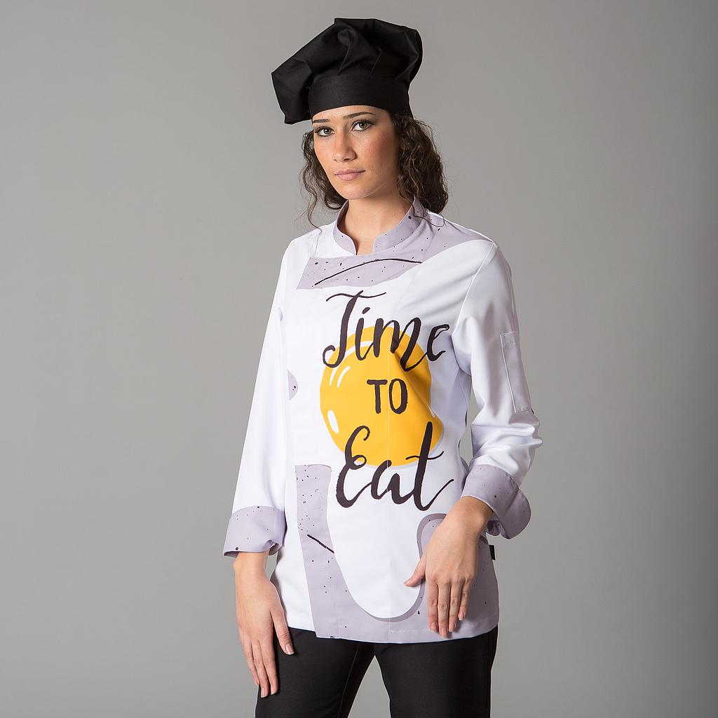 Gary's Leiva veste cuisine unisexe blanche polyester