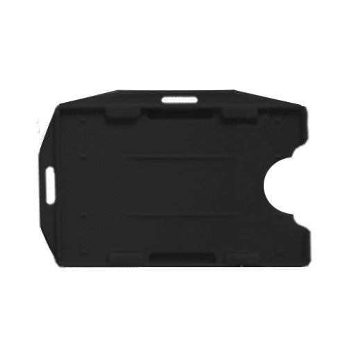 Enfermania Porte-Badge Double Face Bidirectionnel Noir
