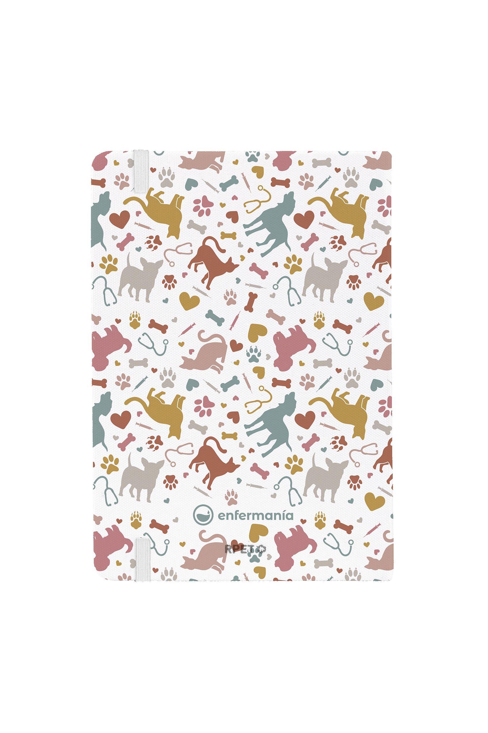 Enfermania Vets Collection carnet A5 élastique blanc ligné