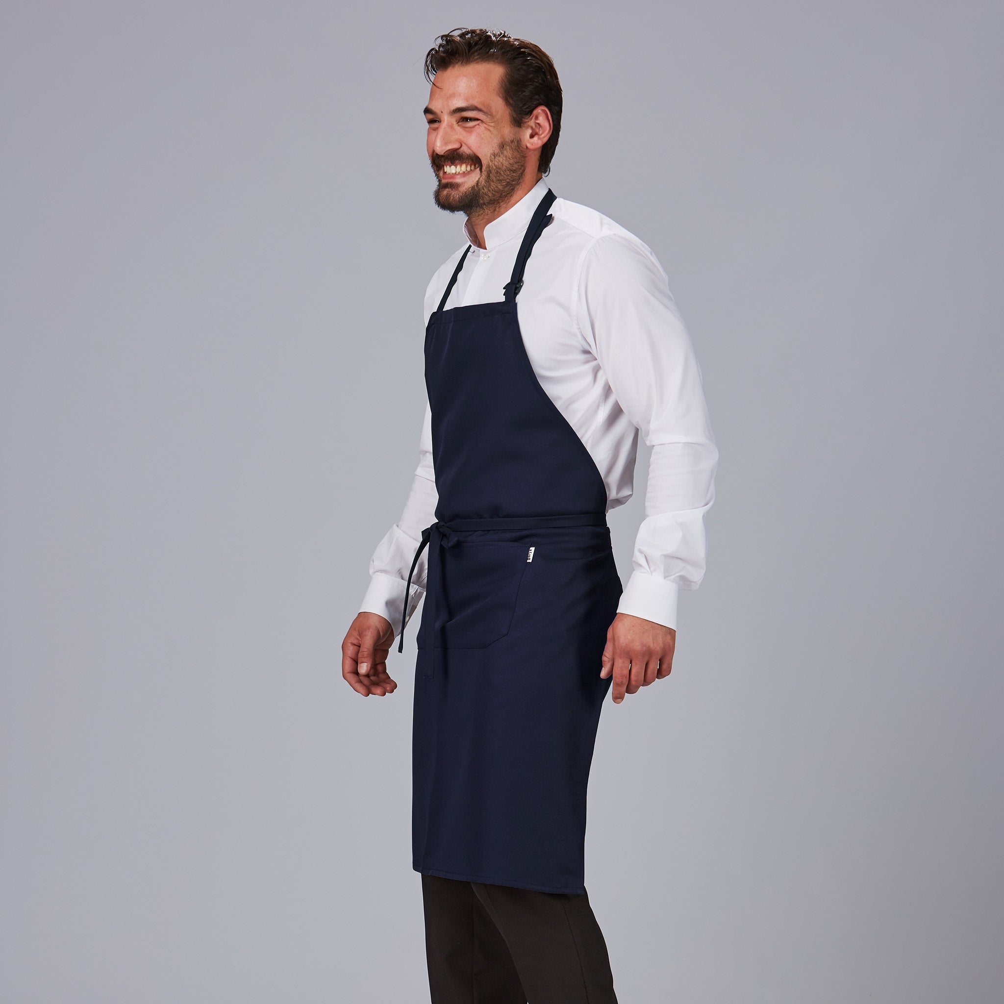 Gary's Aprons Tablier Bavette Noir 90x75 cm Poche Polyester