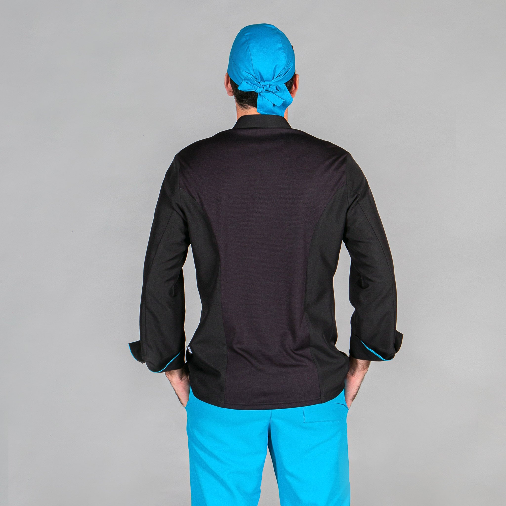 GARY'S Abades veste de cuisine noire anti-tache