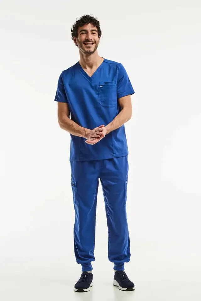Aelin LUCA Jogger tenue médicale homme bleu roi
