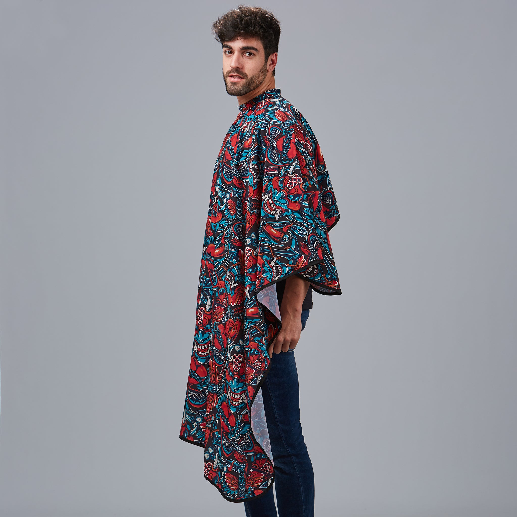 GARY'S Add-Ons Printed cape coiffure Infierno 148 cm