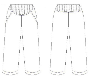 Gary's Pants pantalon maternité noir S piqué