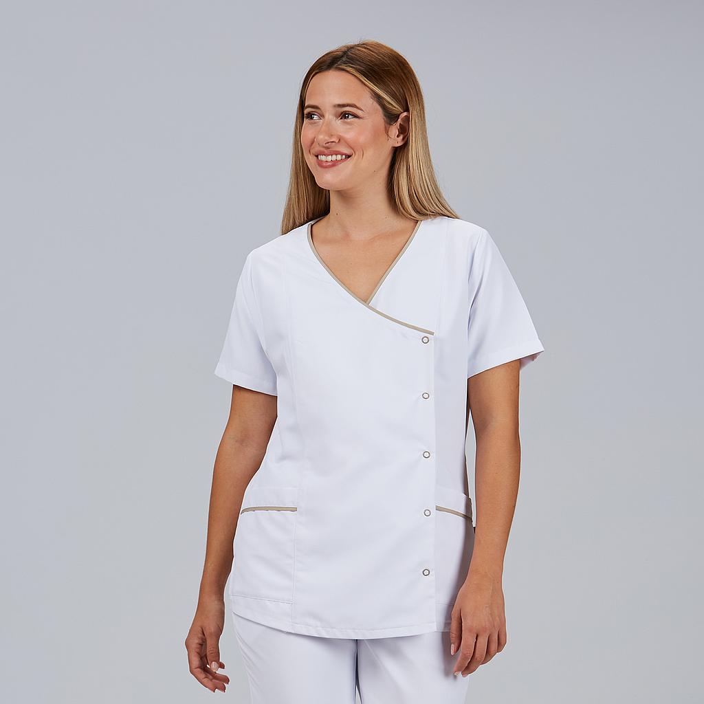 GARY'S Aina blouse femme pressions gris perle