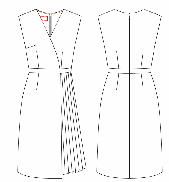 Gary's Dresses robe tablier cheviot gris sans manches