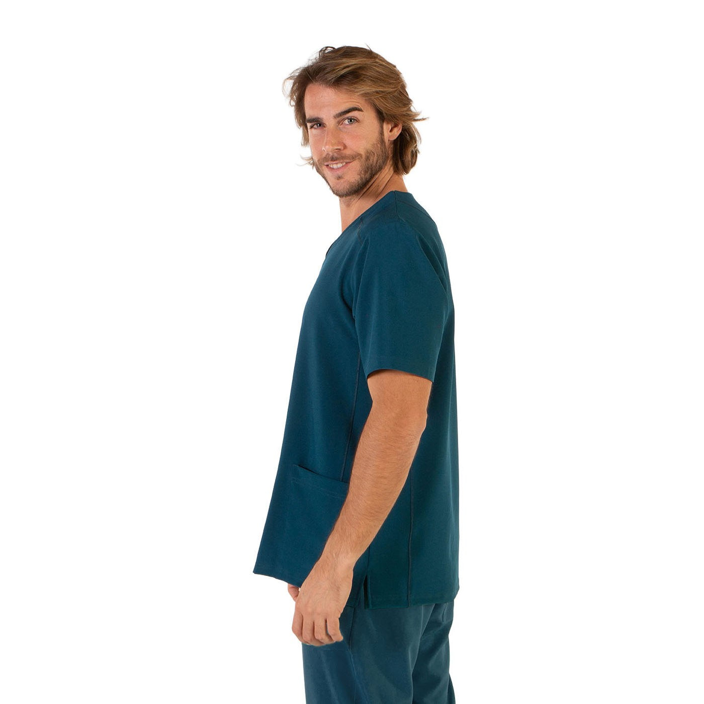 Enfermania Ropa Microfibra 360 blouse homme bleu pétrole taille L