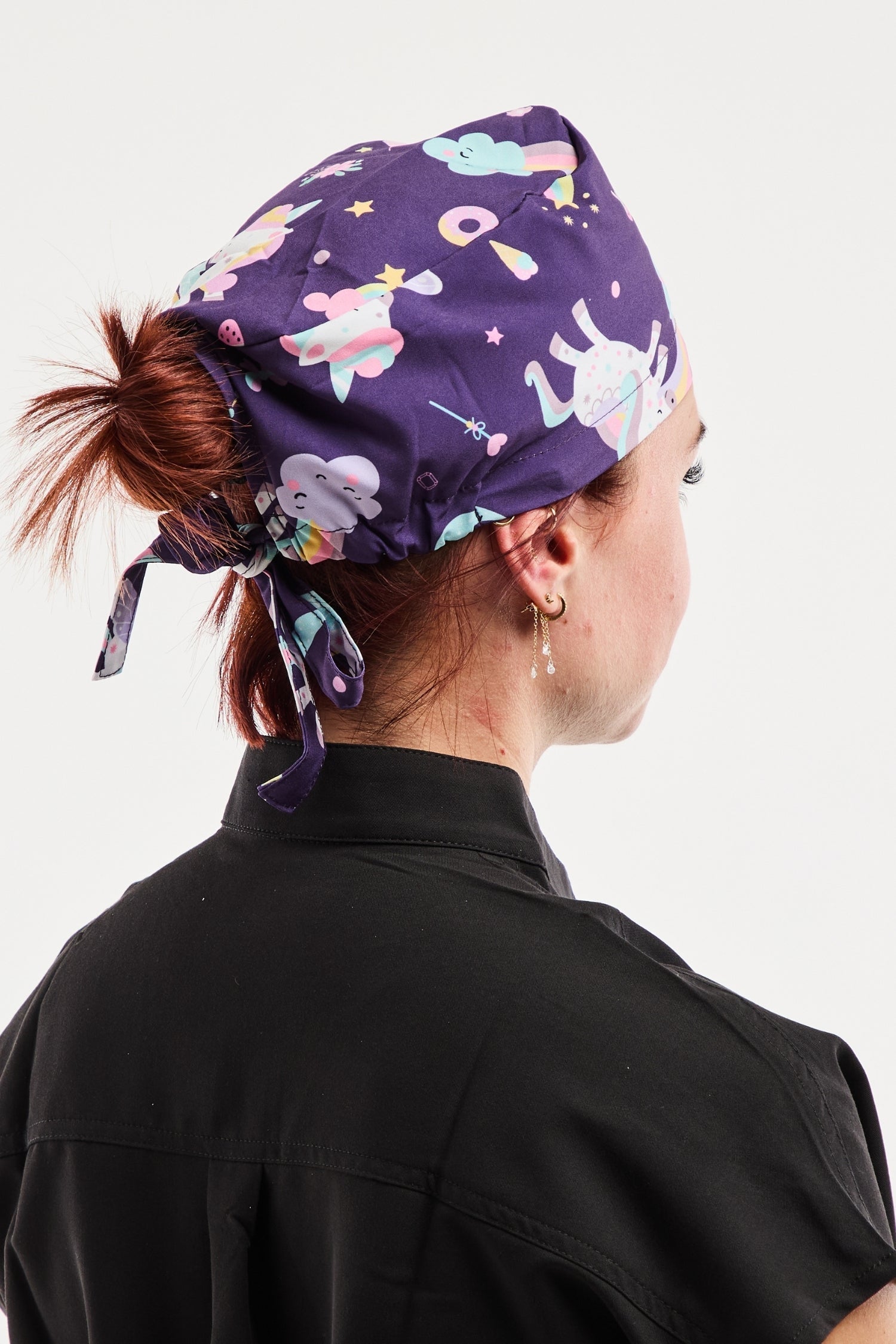 Aelin Paris Magiques calot médical violet extensible