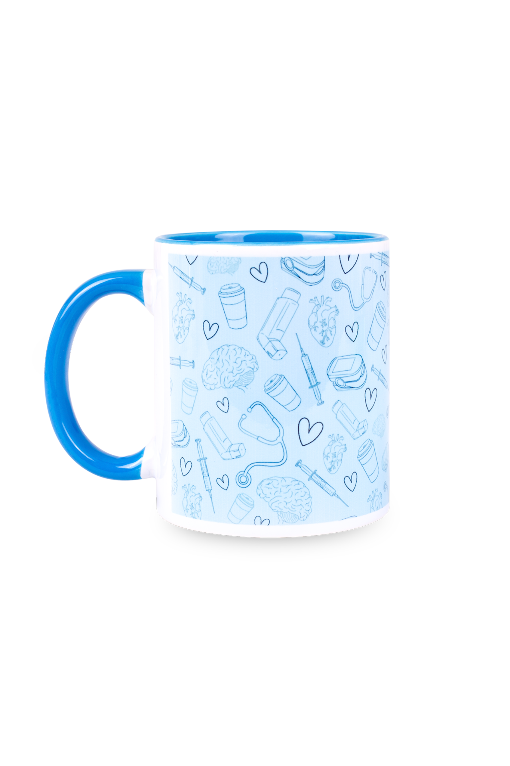 Enfermania Tasse céramique 350 ml bleu clair uniforme