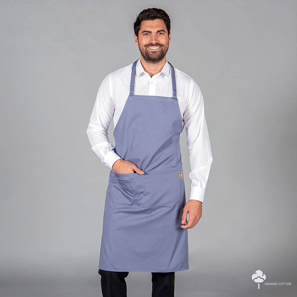 Gary's Tablier Bavette Coton Bio 91x74cm Blanc Poche