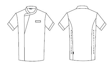 Gary's Egea veste cuisine unisexe crème antibactérienne