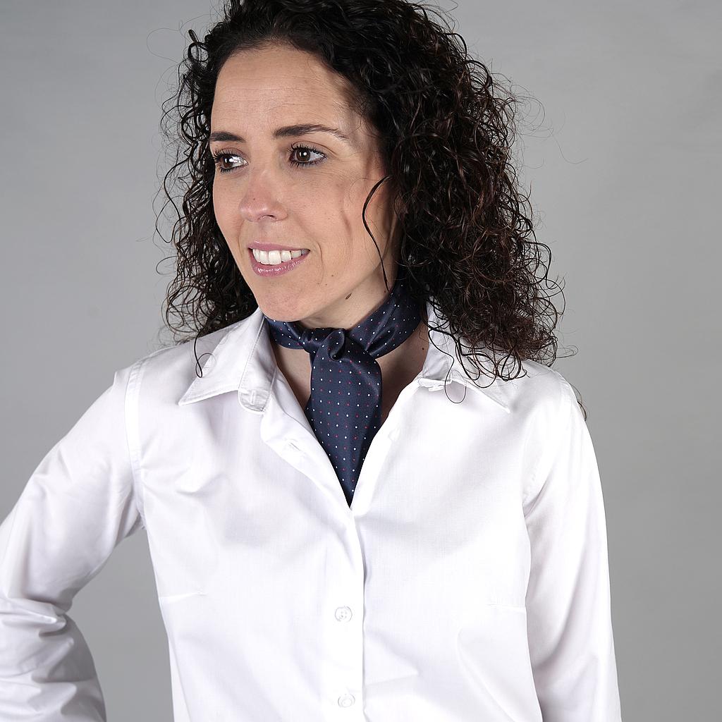 GARY'S foulard chiffon à pois bleu 60x60 uniforme