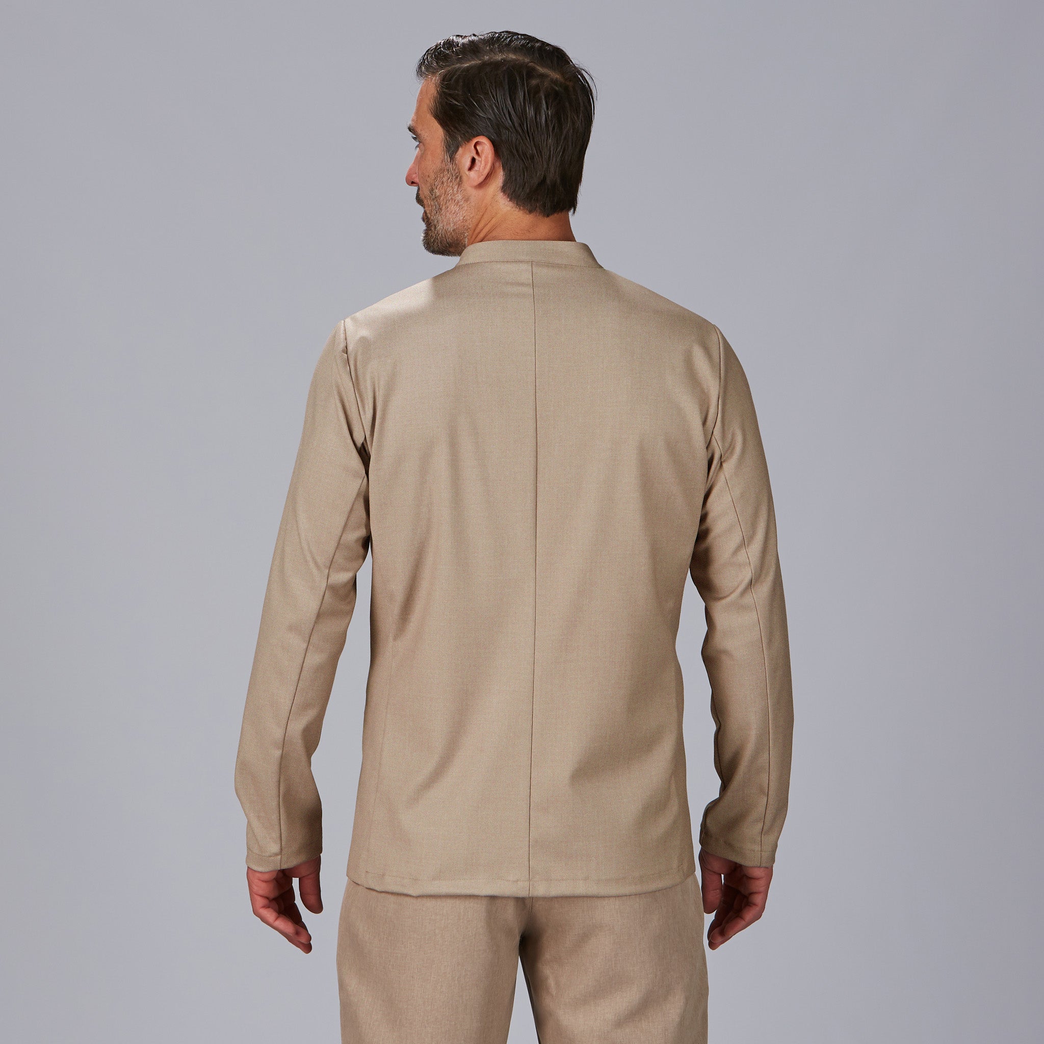 GARY'S Alcala veste homme col mao bleu marine