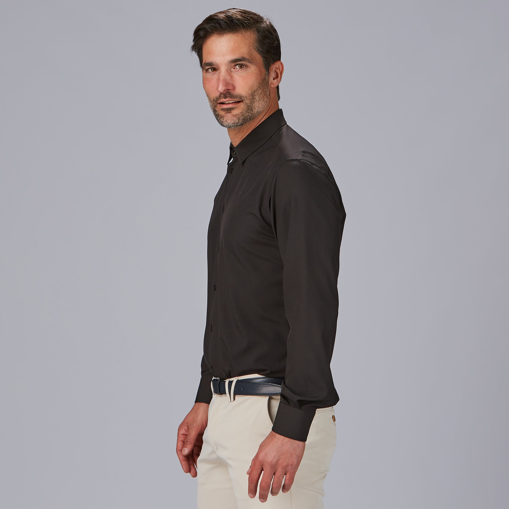 GARY'S Gabriel chemise homme slim fit noire stretch