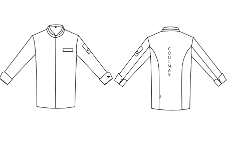 GARY'S Chef veste cuisine homme Zelo grise stretch taille S